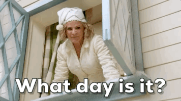 Amy Sedaris What Day Is It GIF by truTV’s At Home with Amy Sedaris