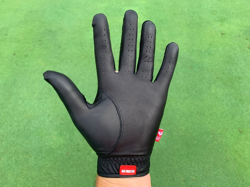 red rooster golf glove palm
