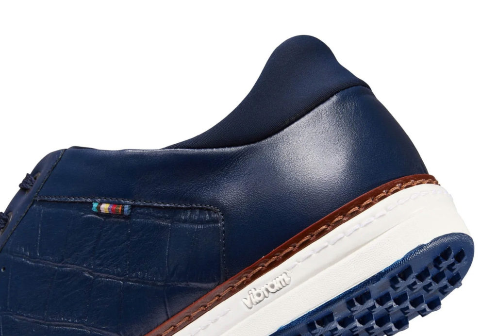 The soft neoprene heel section of the Royal Albartross Bond Golf Shoes